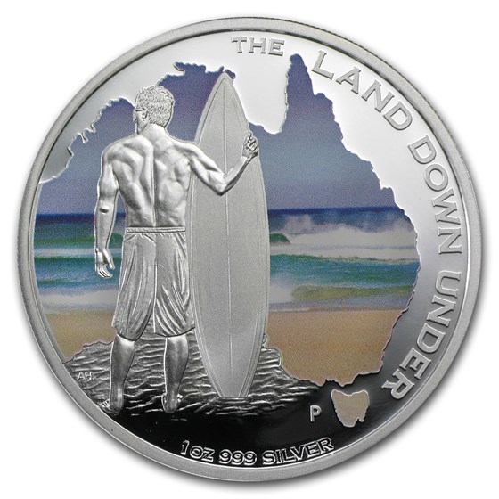 2013 Australia 1 oz Silver The Land Down Under Proof (Surfing) 2013 Australia 1 oz Silver The Land Down Under Proof (Surfing)